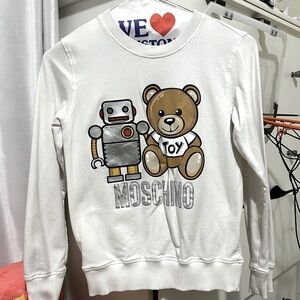 Moschino logo teen sweater size 10 hardly worn